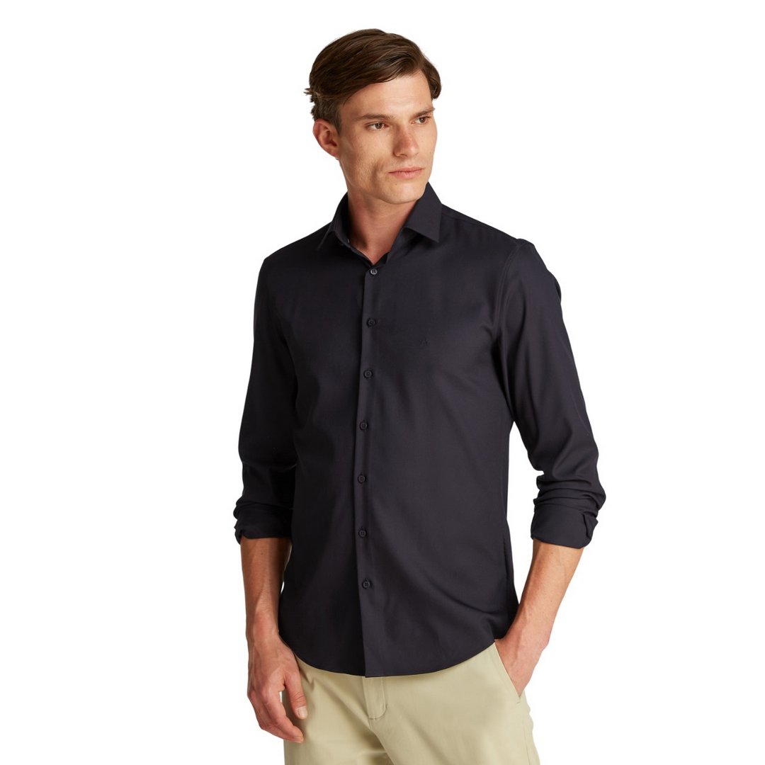 Performance Solid Slim Shirt Ck Black / 42