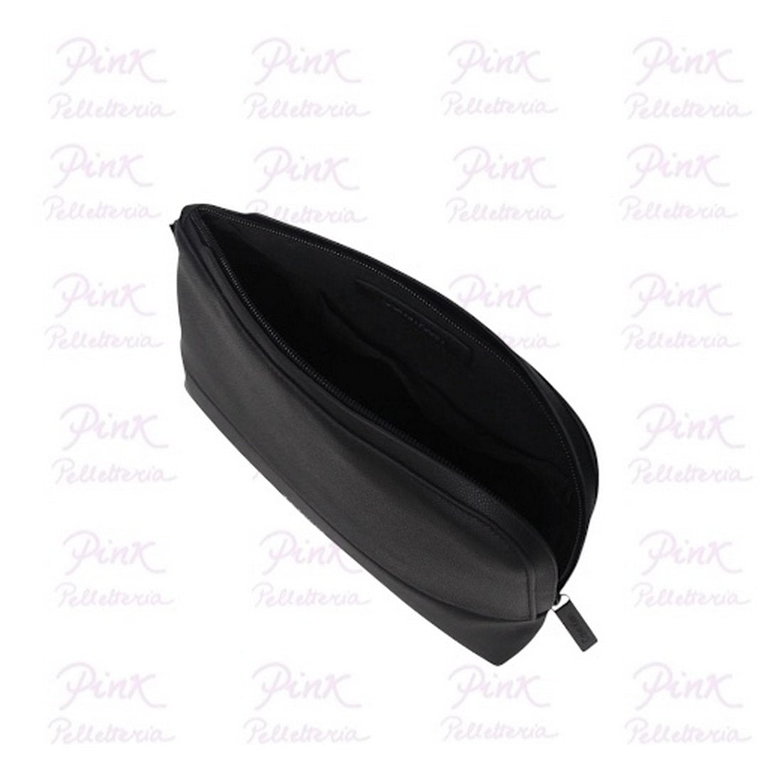 Ck Must Compact Case Black Caviar Grain/Smooth / OS