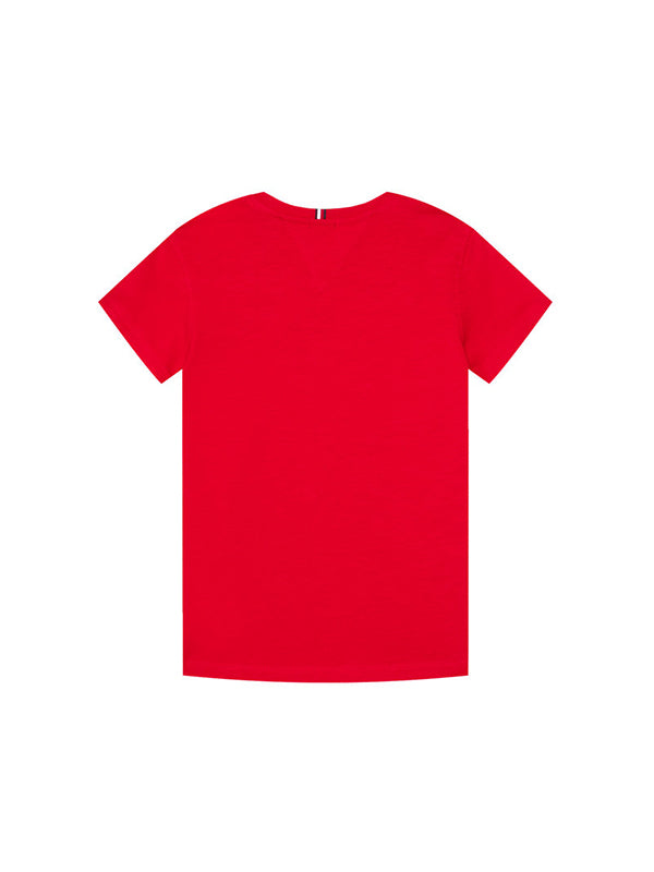 Hilfiger Logo Tee S/ Deep Crimson / 10