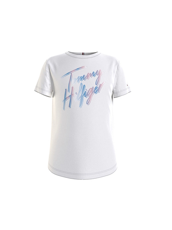 Script Print Tee S/S White / 10