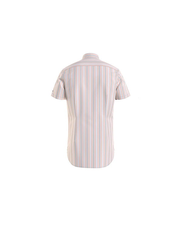 Slim Grid Dobby Stri Delicate Peach / Multi / L