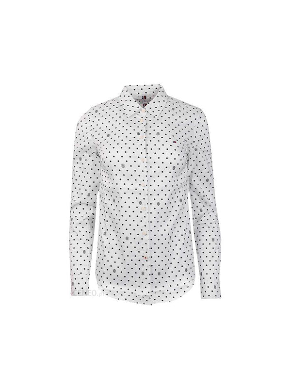 Stretch Poplin Slim Th Polka Dot / Th Optic White / 42