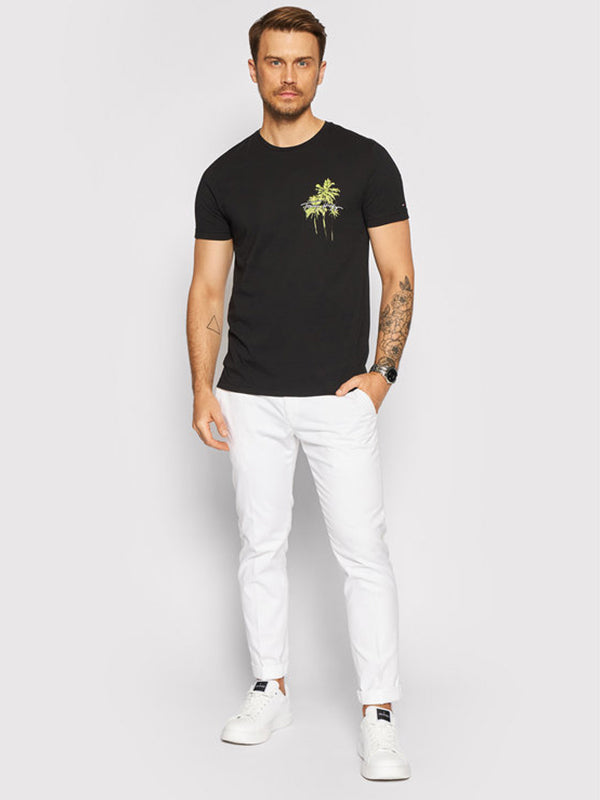 Palm Box Print Tee Black / L