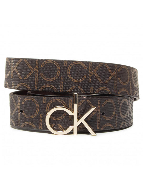 Ck Logo Belt 30Mm Mo Brown Mono / 90