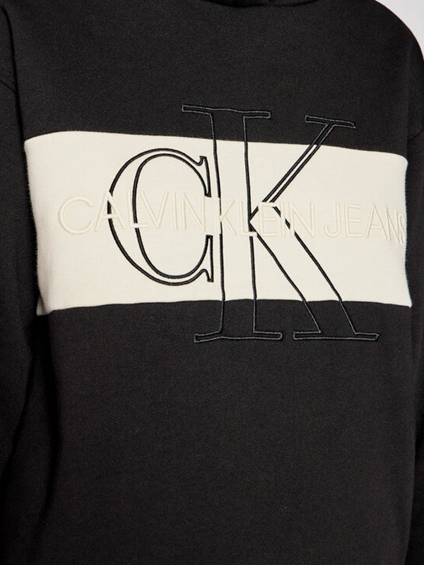 Monogram Blocking Hoodie Dress Ck Black / S