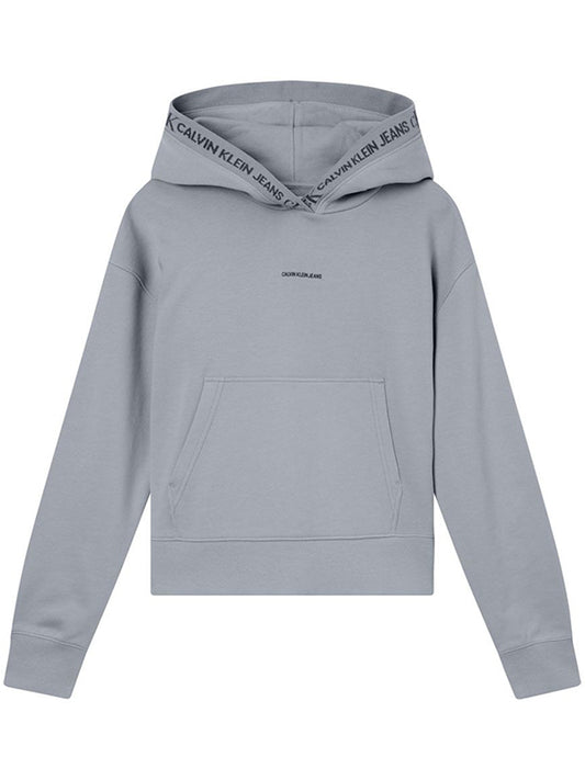 Logo Trim Hoodie Marble Grey / L