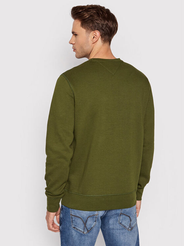 Four Flags Crewneck Olivewood / L