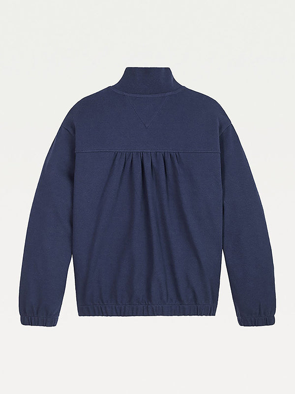 Mock Neck Piping Zip Twilight Navy / 10