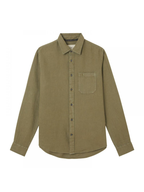 Linen Blend Shirt Burnt Olive / L