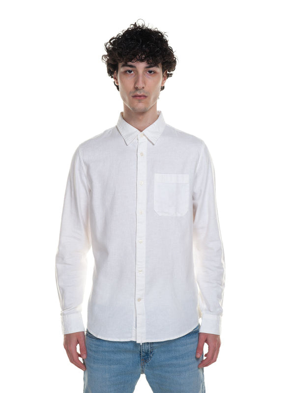 Linen Blend Shirt Bright White / L