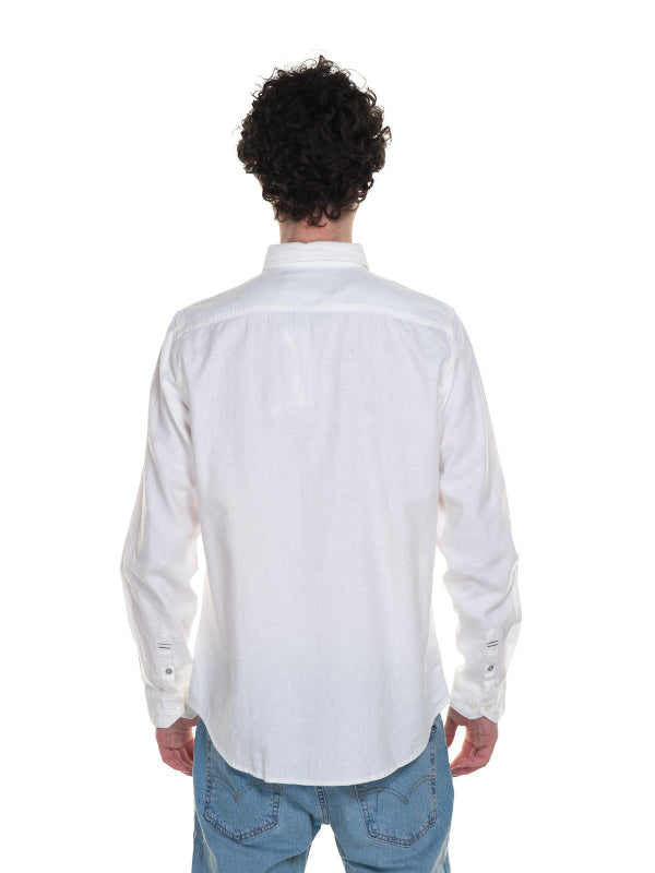 Linen Blend Shirt Bright White / L