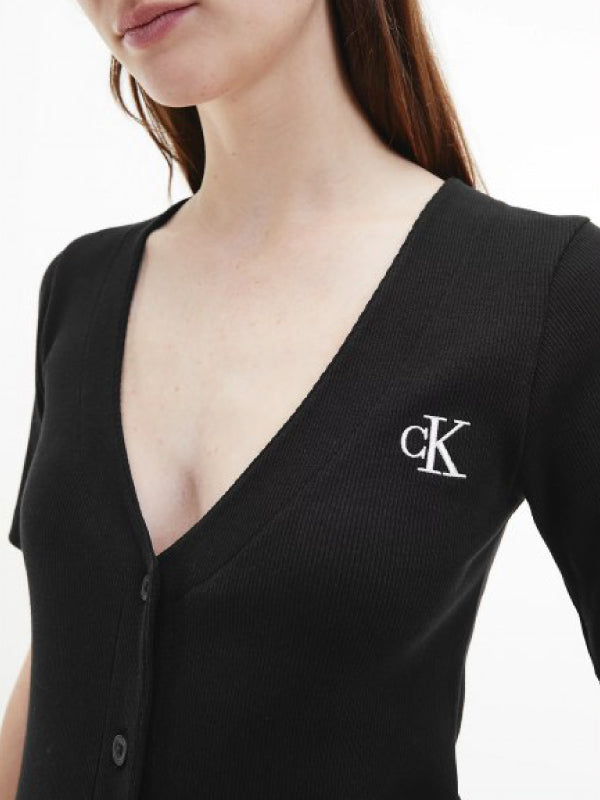 Ck Button Through Ri Ck Black / L