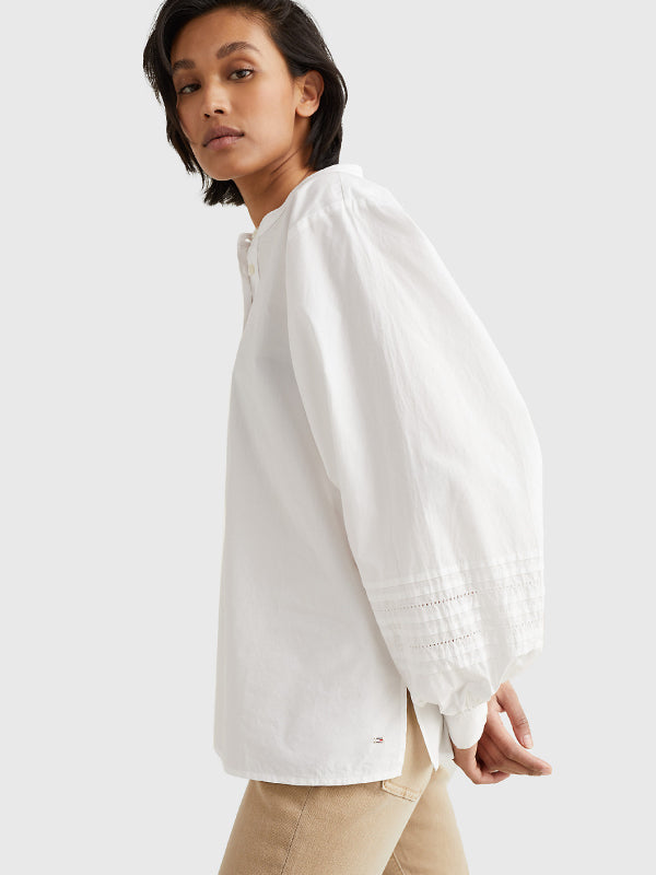 Org Co Henley Blouse Th Optic White / R40