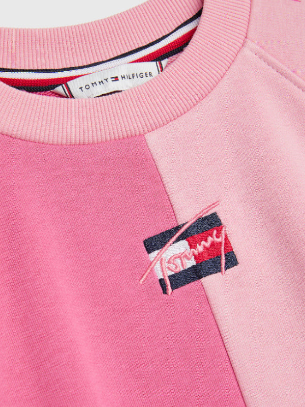 Two Tone Sweat Dress Fresh Pink / 10