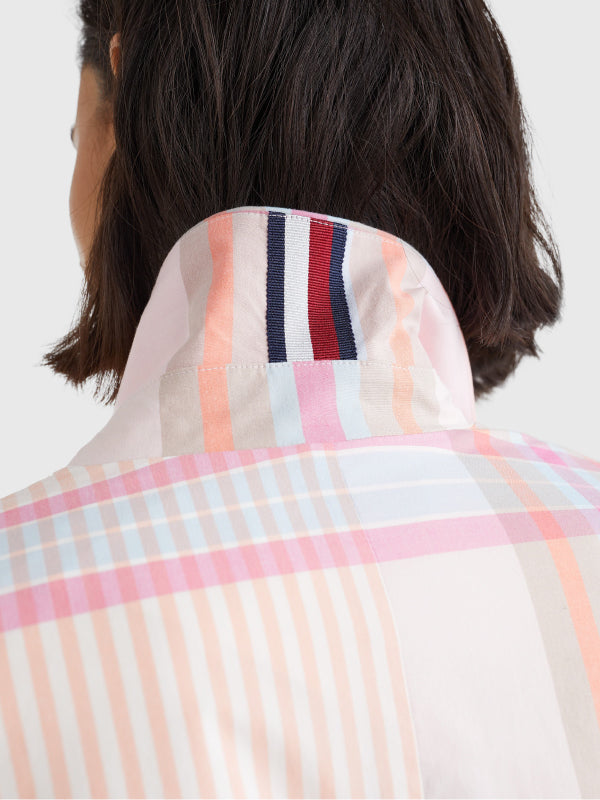 Cotton Madras Check Db Blazer Lg Madras/ Sunset Peach / 42