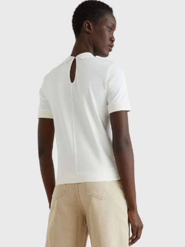 Reg Natural Dye C-Nk Polo Ss Ecru / L