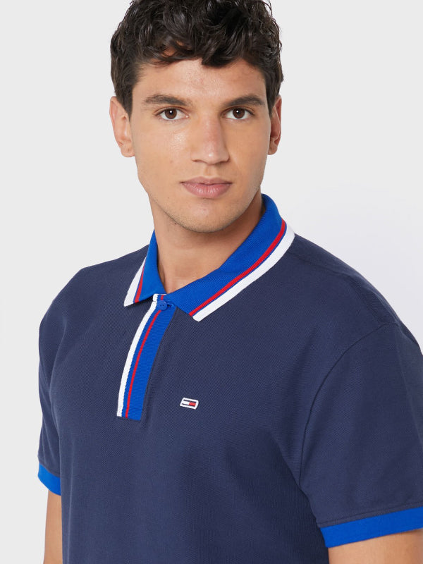 Tjm Tipped Honeycomb Polo Twilight Navy / L