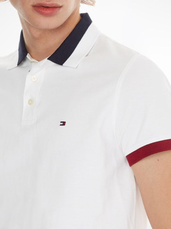 Rwb Collar Cuff Block Slim Polo White / L