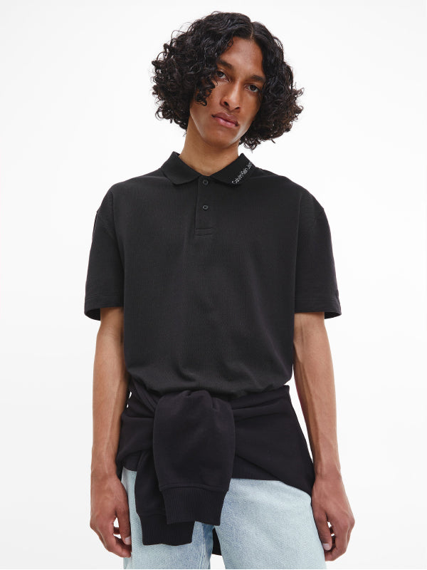 Institutional Collar Polo Ck Black / L