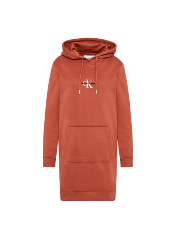 Monogram Hoodie Dress Terracotta Tile / L