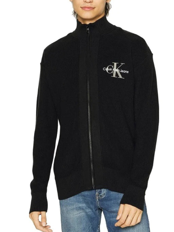 Monologo Zip-Through Sweater Ck Black / L