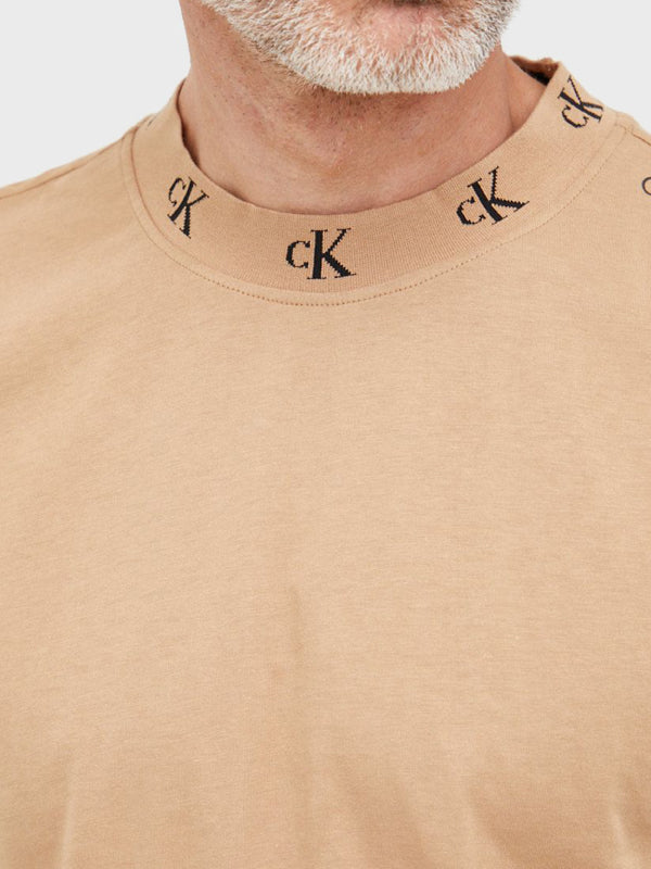 Logo Jacquard Tee Timeless Camel / L