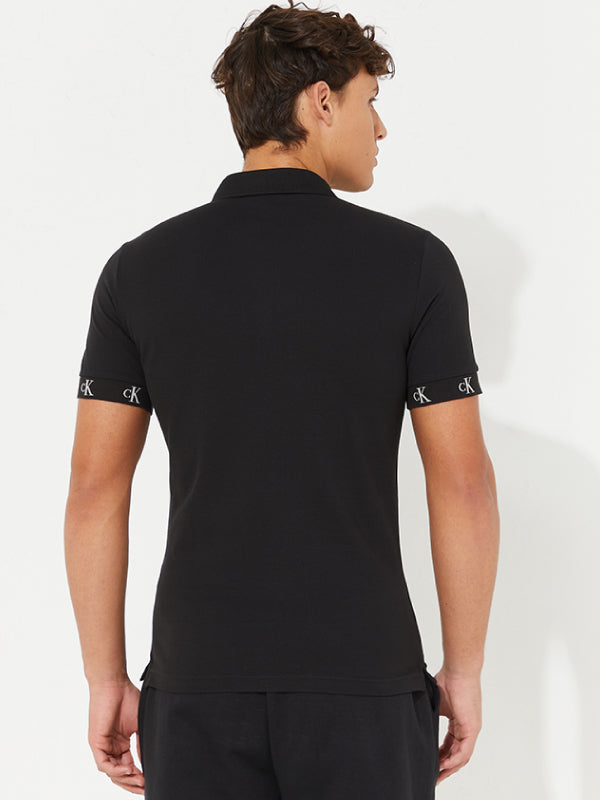 Logo Jacquard Polo Ck Black / L