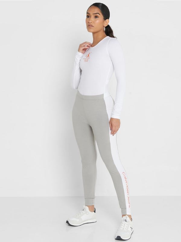 Color Blocking Leggings Mercury Grey/ Bright White / L