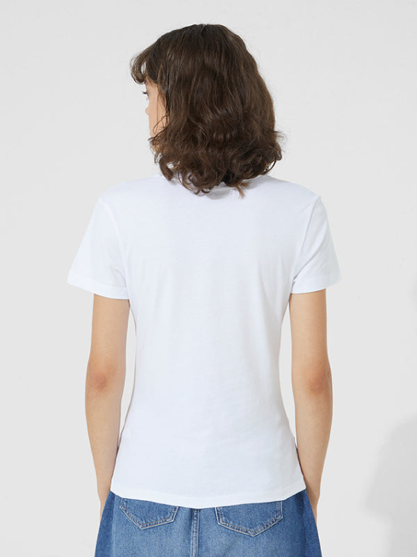 Florals Monologo Slim Tee Bright White / L