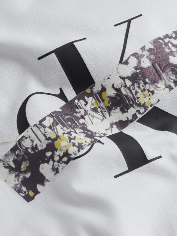 Florals Monologo Slim Tee Bright White / L