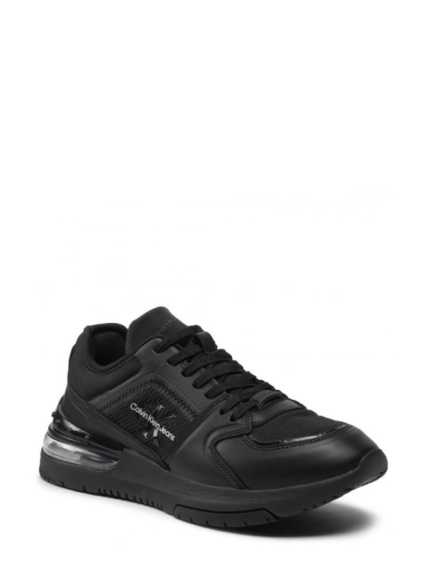 Sporty Runner Comfair Laceup Lth Triple Black / 42