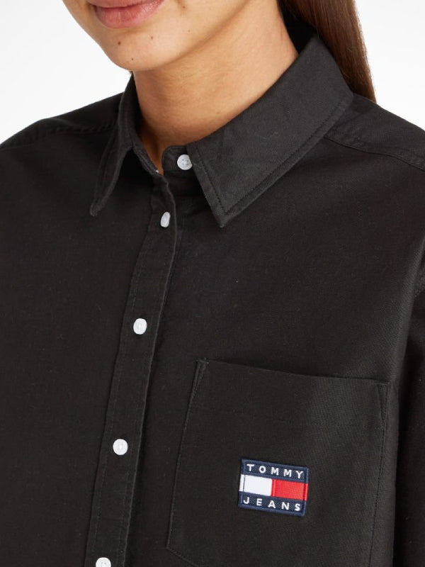 Tjw Badge Boyfriend Shirt Black / L