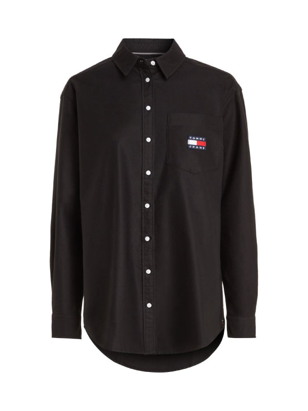 Tjw Badge Boyfriend Shirt Black / L