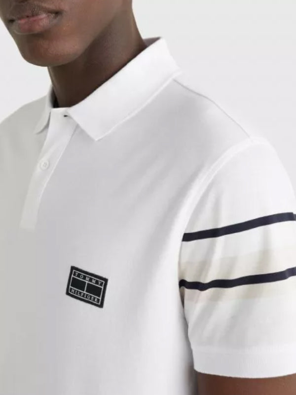 Sleeve Horizontal Tape Reg Polo White / L