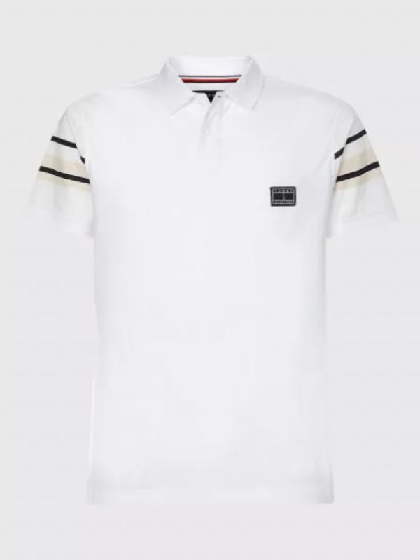 Sleeve Horizontal Tape Reg Polo White / L