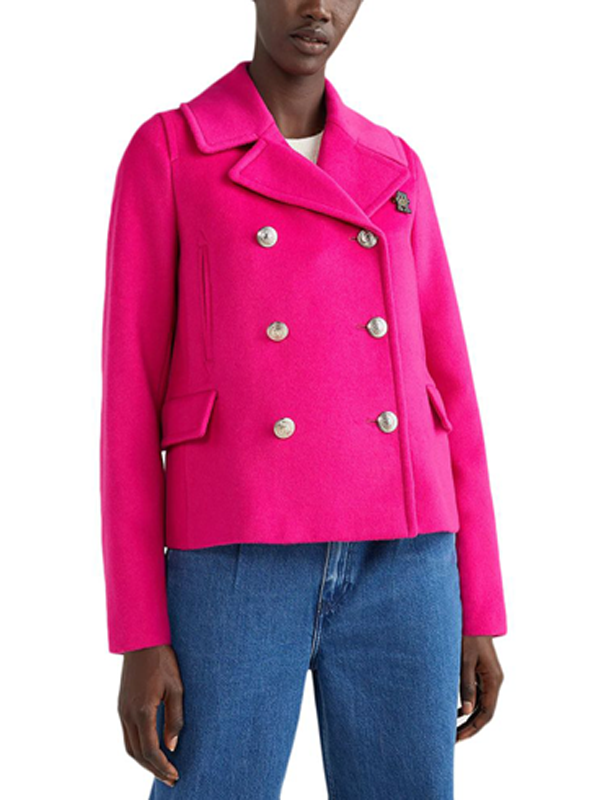 Wool Blend Db Peacoat Eccentric Magenta / 42