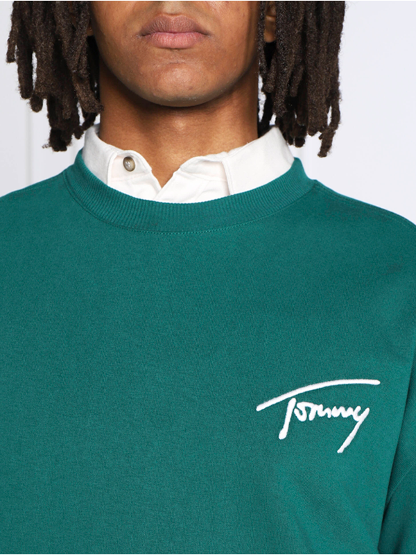 Tjm Tommy Signature Crew Dark Turf Green / L