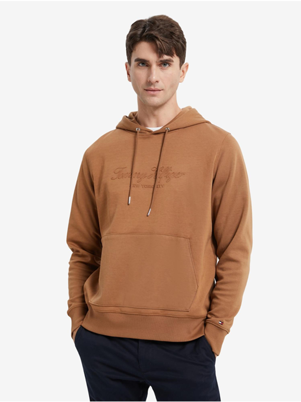 Im Lux Prep Embossed Hoodie Desert Khaki / L