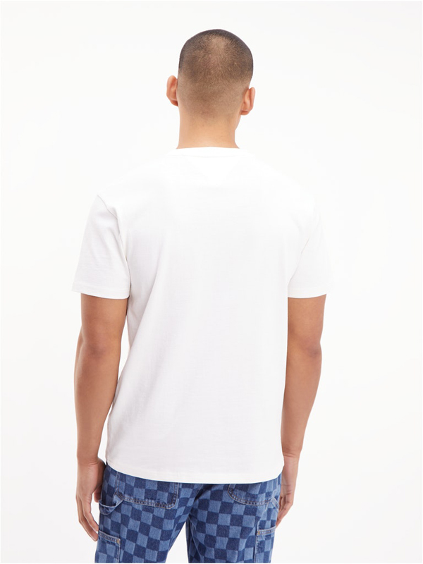 Tjm Clsc Colorblock Serif Tee White / L