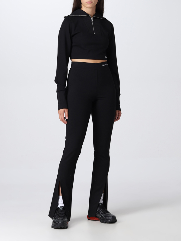 Split Hem Slim Milano Pants Ck Black / L