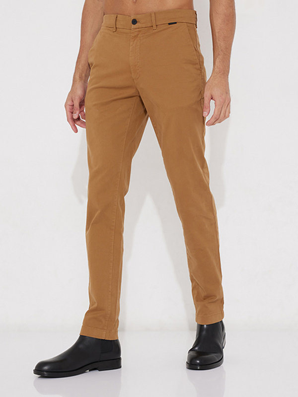 Slim Fit Garment Dye Chino Caramel / 3230