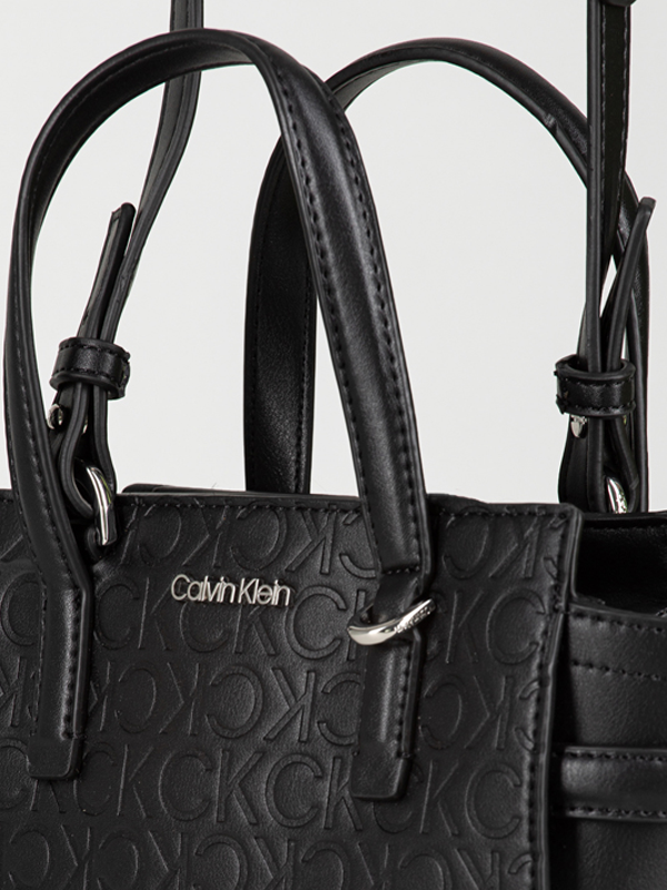 Ck Must Mini Tote Embossed Ck Black / OS