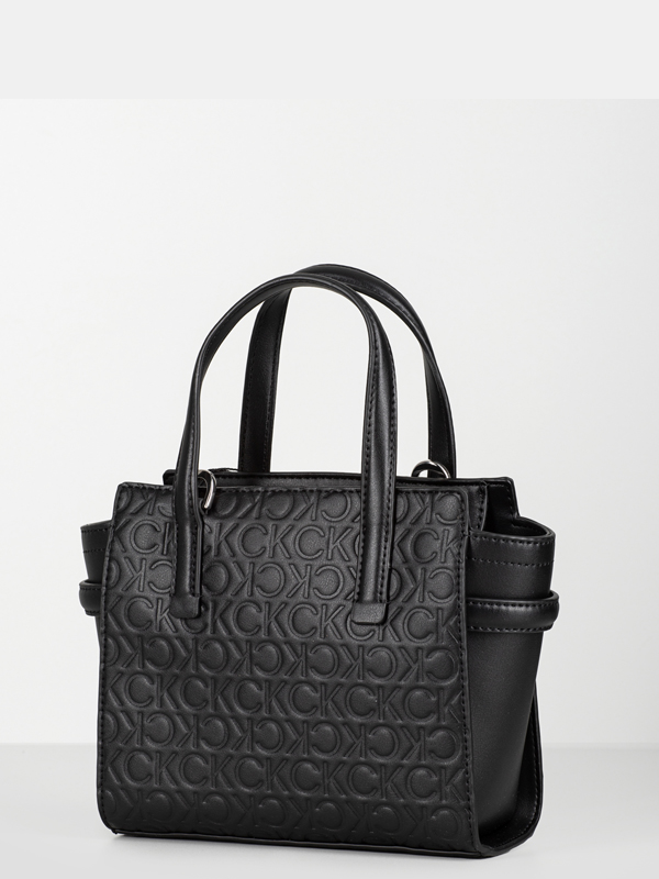 Ck Must Mini Tote Embossed Ck Black / OS