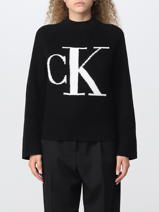 Blown Up Ck High Neck Sweater Ck Black / L