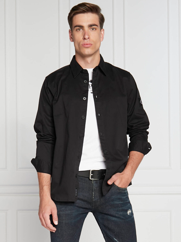 Monologo Badge Relaxed Shirt Ck Black / L