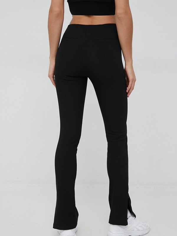 Slim Fit High Waist Pants Ck Black / L