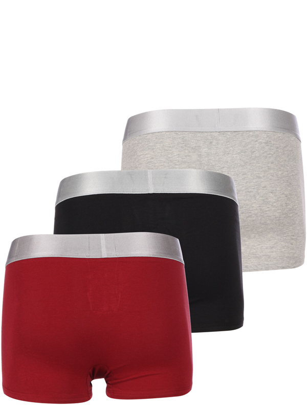 Trunk 3Pk RED CARPET/ BLACK/ GREY HEATHER / L