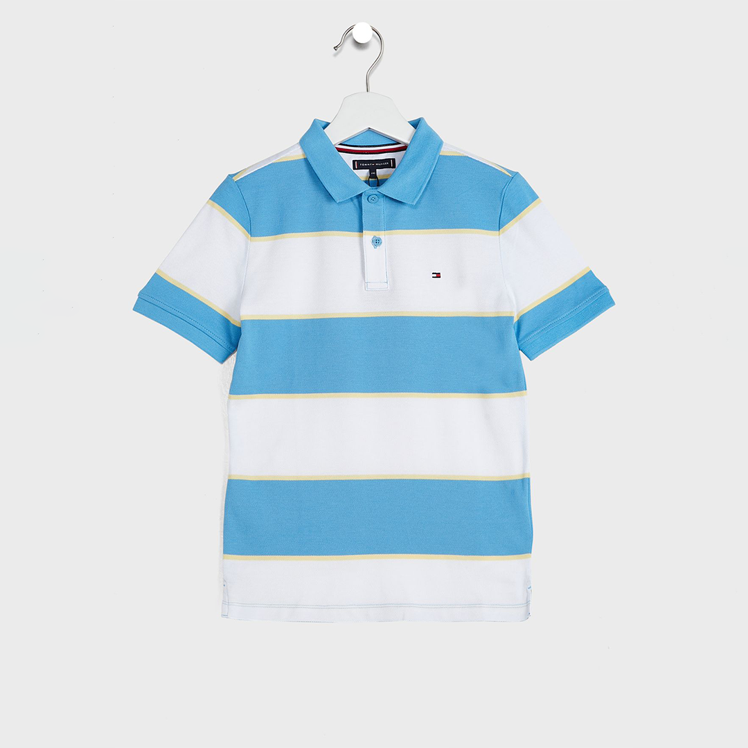 Yd Rugby Stripe Polo S/S Skysail Stripes / 10