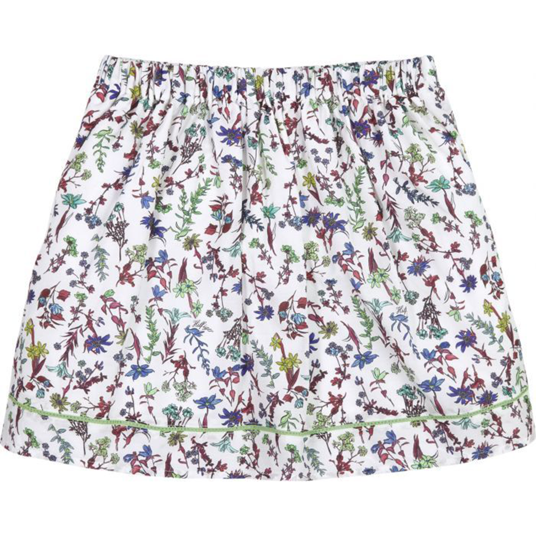 Floral Print Skirt Coastal Floral Ditsy/ Spring Lime / 10