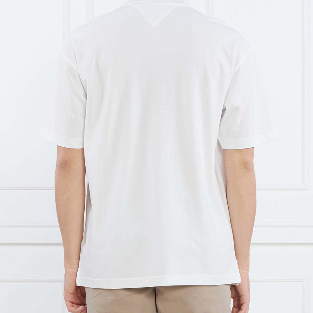 Monogram Placket Archive Polo White / L